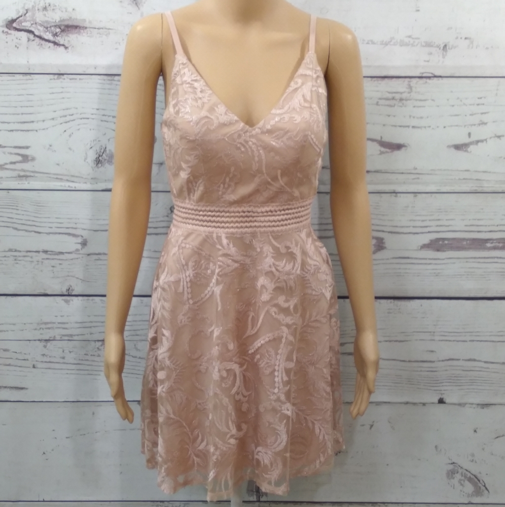 Xtraordinary Spaghetti Strap Embroidered Illusion - Picture 5 of 11